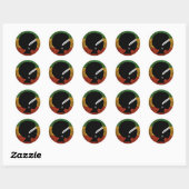 Rasta Woman Peace & Love Ronde Sticker (Vel)