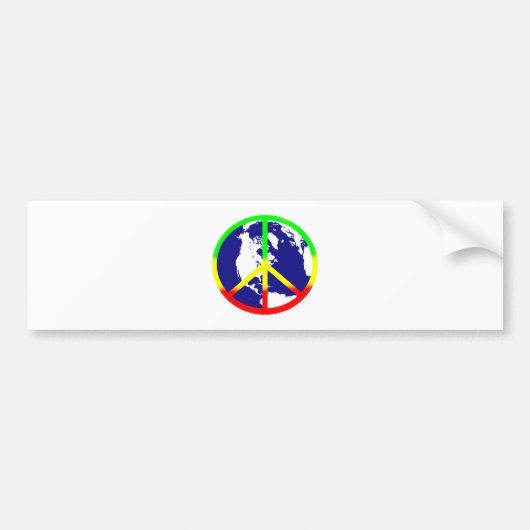 Rasta World Peace Bumpersticker (Voorkant)