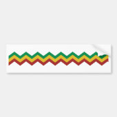 Rasta Zig Zags. Bumpersticker (Voorkant)