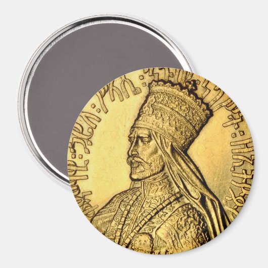 Rasta Zijne imperiale Majesteit Selassie I Magnet (Voorkant / Achterkant)