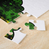 Rasta zwart meisje vrouw afro rood geel groen legpuzzel (Zijkant)