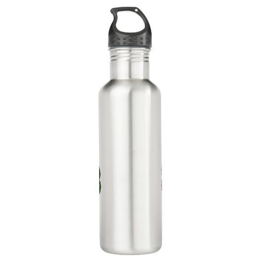 Rasta zwart meisje vrouw afro rood geel groen waterfles  (Achterkant)