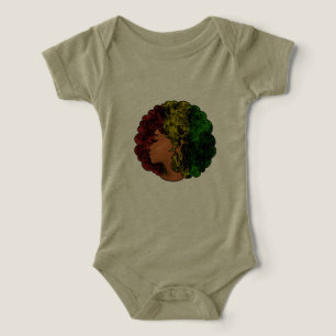Rasta zwarte meisje vrouw afro rood geel groen