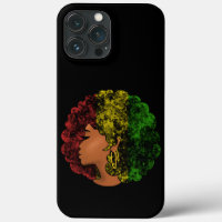 Rasta zwarte meisje vrouw afro rood geel groen 