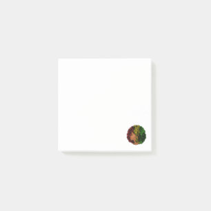 Rasta zwarte meisje vrouw afro rood geel groen post-it® notes