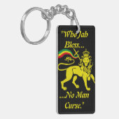 Rastafa Sleutelhanger: Lion Judah, in Gold en Blac Sleutelhanger (Voorkant Links)