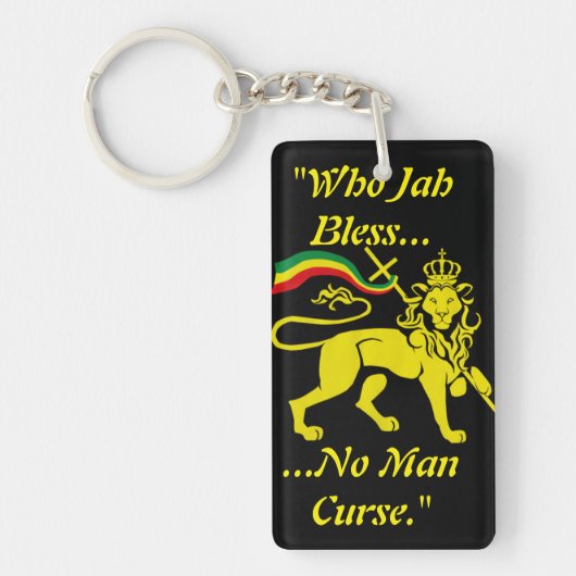 Rastafa Sleutelhanger: Lion Judah, in Gold en Blac Sleutelhanger (Voorkant)