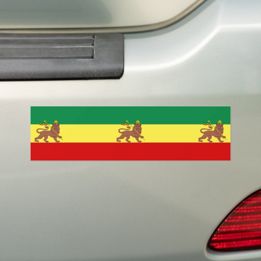 Rastafaarse vlag (Rastafarianisme) (Rasta) Bumpersticker (Op auto)