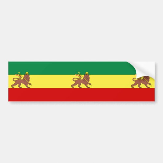 Rastafaarse vlag (Rastafarianisme) (Rasta) Bumpersticker (Voorkant)