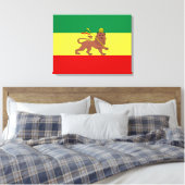 Rastafaarse vlag (Rastafarianisme) (Rasta) Canvas Afdruk (Insitu (Slaapkamer))
