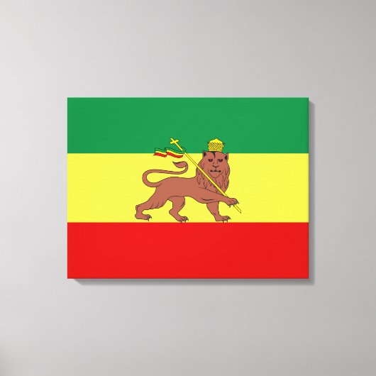 Rastafaarse vlag (Rastafarianisme) (Rasta) Canvas Afdruk (Voorkant)