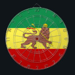 Rastafaarse vlag (Rastafarianisme) (Rasta) Dartbord<br><div class="desc">Dit ontwerp is voorzien van de vlag van de Rastafari-beweging, een religie die zich in Jamaica in de jaren dertig ontwikkelde. Er is geen centrale autoriteit voor de controle op de beweging en er bestaat een grote verscheidenheid onder de beroepsbeoefenaars, die bekend staan als Rastafari, Rastafari of gewoon Rastas. Rasta-overtuigingen...</div>