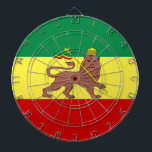 Rastafaarse vlag (Rastafarianisme) (Rasta) Dartbord<br><div class="desc">Dit ontwerp is voorzien van de vlag van de Rastafari-beweging, een religie die zich in Jamaica in de jaren dertig ontwikkelde. Er is geen centrale autoriteit voor de controle op de beweging en er bestaat een grote verscheidenheid onder de beroepsbeoefenaars, die bekend staan als Rastafari, Rastafari of gewoon Rastas. Rasta-overtuigingen...</div>
