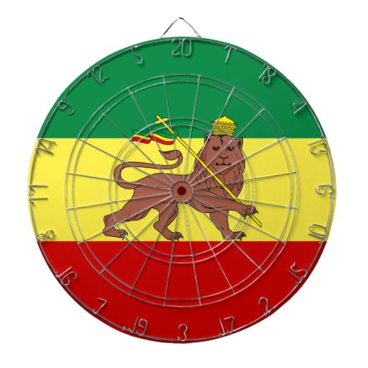 Rastafaarse vlag (Rastafarianisme) (Rasta) Dartbord (Voorkant)