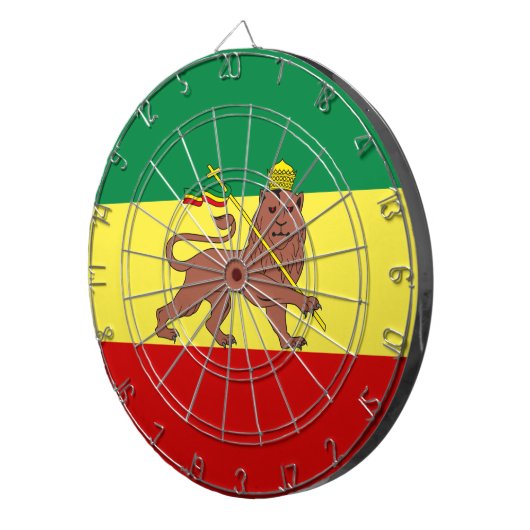 Rastafaarse vlag (Rastafarianisme) (Rasta) Dartbord (Voorkant Rechts)