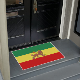 Rastafaarse vlag (Rastafarianisme) (Rasta) Deurmat