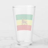 Rastafaarse vlag (Rastafarianisme) (Rasta) Glas (Achterkant)