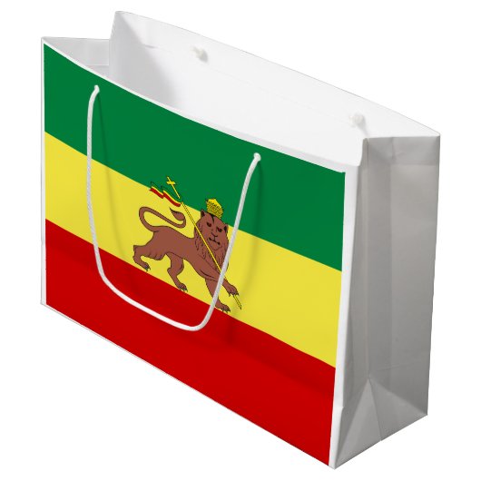 Rastafaarse vlag (Rastafarianisme) (Rasta) Groot Cadeauzakje (Voorkant Gekanteld)
