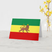 Rastafaarse vlag (Rastafarianisme) (Rasta) Kaart (Gele Bloem)