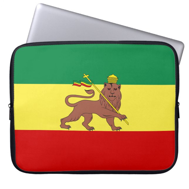 Rastafaarse vlag (Rastafarianisme) (Rasta) Laptop Sleeve (Voorkant)