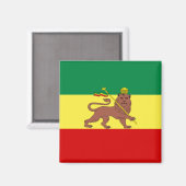 Rastafaarse vlag (Rastafarianisme) (Rasta) Magneet (Voorkant / Achterkant)