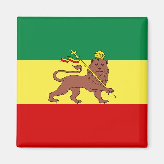 Rastafaarse vlag (Rastafarianisme) (Rasta) Magneet (Voorkant)