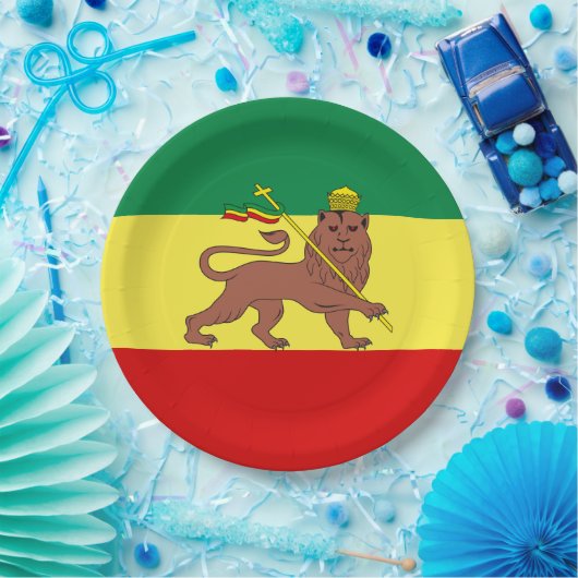 Rastafaarse vlag (Rastafarianisme) (Rasta) Papieren Bordje (Feest)