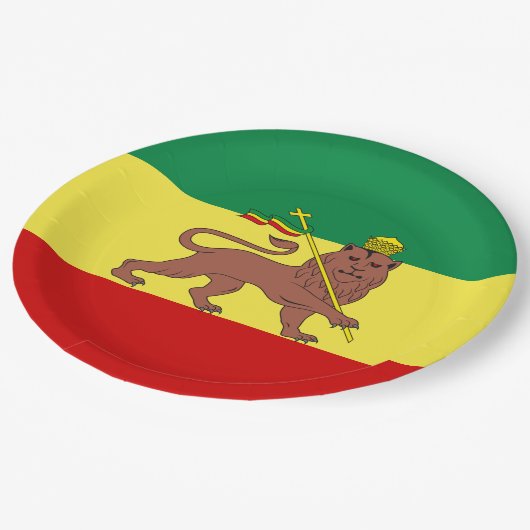 Rastafaarse vlag (Rastafarianisme) (Rasta) Papieren Bordje (Gekanteld)
