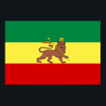 Rastafaarse vlag (Rastafarianisme) (Rasta) Poster<br><div class="desc">Dit ontwerp is voorzien van de vlag van de Rastafari-beweging, een religie die zich in Jamaica in de jaren dertig ontwikkelde. Er is geen centrale autoriteit voor de controle op de beweging en er bestaat een grote verscheidenheid onder de beroepsbeoefenaars, die bekend staan als Rastafari, Rastafari of gewoon Rastas. Rasta-overtuigingen...</div>