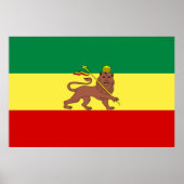 Rastafaarse vlag (Rastafarianisme) (Rasta) Poster (Voorkant)