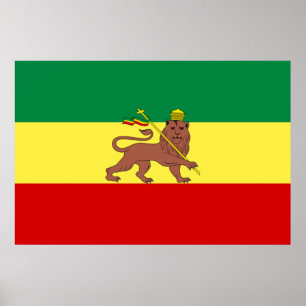 Rastafaarse vlag (Rastafarianisme) (Rasta) Poster