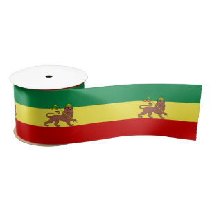 Rastafaarse vlag (Rastafarianisme) (Rasta) Satijnen Lint