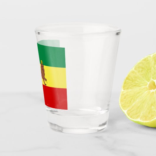 Rastafaarse vlag (Rastafarianisme) (Rasta) Shot Glas (Rechts)