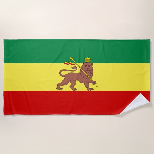 Rastafaarse vlag (Rastafarianisme) (Rasta) Strandlaken (Voorkant)