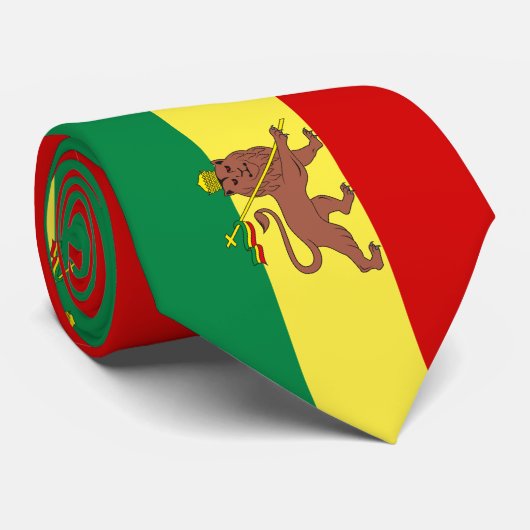 Rastafaarse vlag (Rastafarianisme) (Rasta) Stropdas (Opgerold)