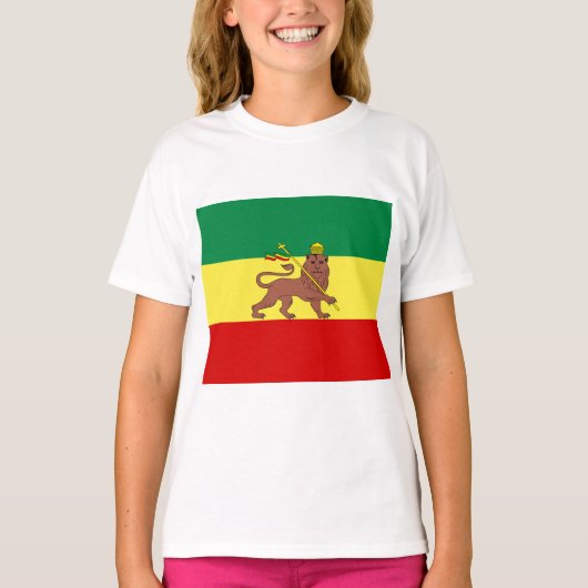 Rastafaarse vlag (Rastafarianisme) (Rasta) T-shirt (Voorkant)