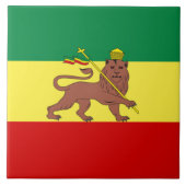 Rastafaarse vlag (Rastafarianisme) (Rasta) Tegeltje (Voorkant)