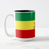 Rastafaarse vlag (Rastafarianisme) (Rasta) Tweekleurige Koffiemok (Links)