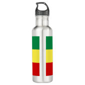 Rastafaarse vlag (Rastafarianisme) (Rasta) Waterfles (Achterkant)