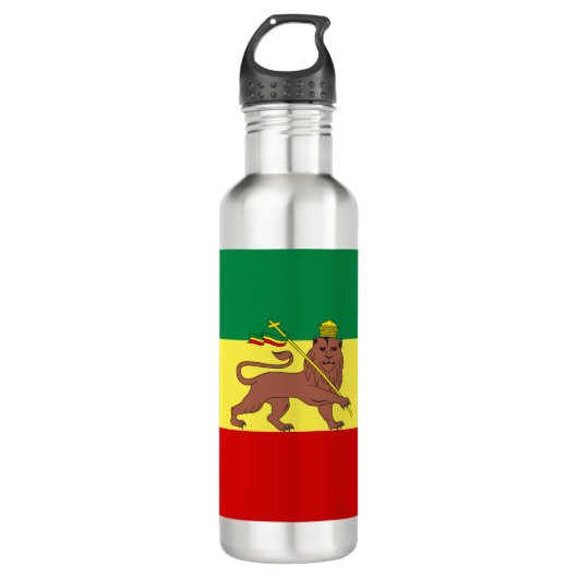 Rastafaarse vlag (Rastafarianisme) (Rasta) Waterfles (Voorkant)