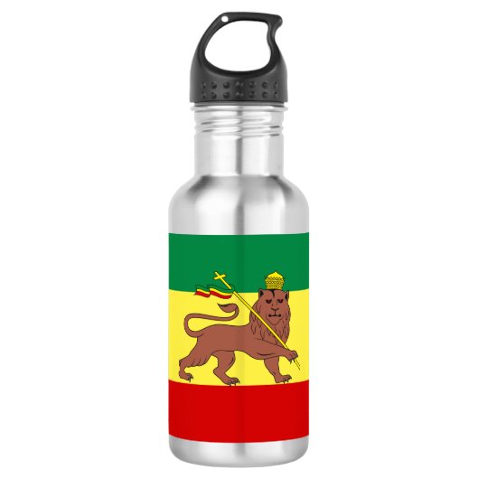 Rastafaarse vlag (Rastafarianisme) (Rasta) Waterfles (Voorkant)