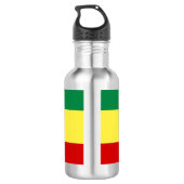 Rastafaarse vlag (Rastafarianisme) (Rasta) Waterfles (Achterkant)