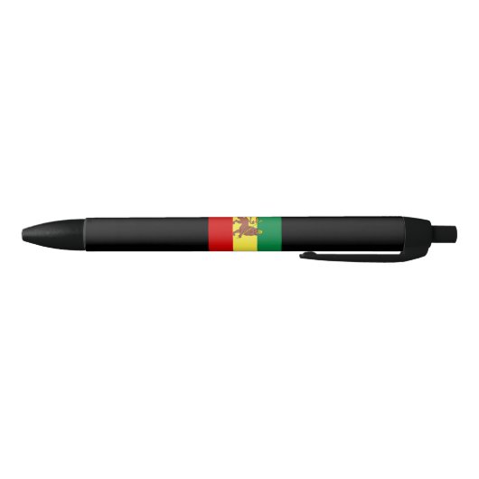 Rastafaarse vlag (Rastafarianisme) (Rasta) Zwarte Inkt Pen (Bodem)