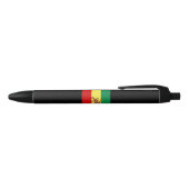 Rastafaarse vlag (Rastafarianisme) (Rasta) Zwarte Inkt Pen (Bovenkant)