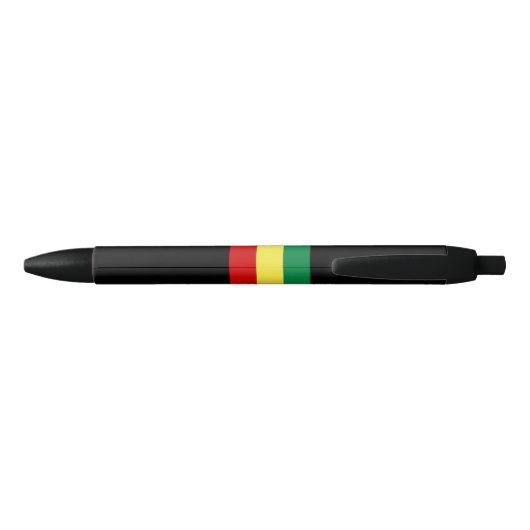 Rastafaarse vlag (Rastafarianisme) (Rasta) Zwarte Inkt Pen (Achterkant)