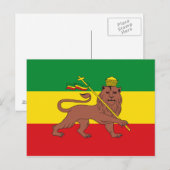Rastafaarse vlag van Ethiopië Lion Judah Briefkaart (Voorkant / Achterkant)