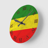 Rastafaire vlag ronde klok (Hoek)