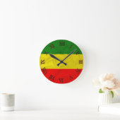 Rastafaire vlag ronde klok (Huis)
