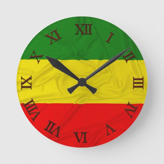 Rastafaire vlag ronde klok (Voorkant)