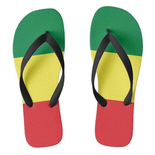 Rastafara Power - Rasta - Reggae Flip Flops (Voetbed)